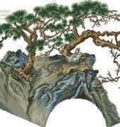 Dome STC 60102 pines and plums Oriental Landscape