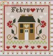 Little House Needleworks LHN February Monthly Ornie PCS + XSD
