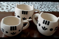 Little cats -Ceramic