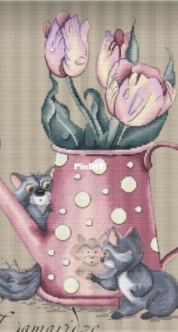 Watering Can and Raccoons by Tamriko Lamaridze