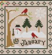 Little House Needleworks LHN January Monthly Ornie  PCS + XSD
