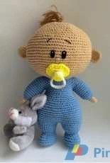 Amigurushki - Mariya Kozlova - Baby with dummy - Arabic - Translated