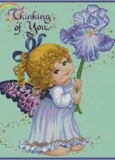 Cross stitch design Rinna - Iris fairy thinking of you xsd + pcs