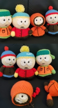 South Park Amigurumi with killable Kenny
