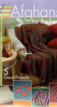 Annies Attic - 874317 Easy Tunisian Crochet Afghans for the Family