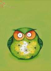 HAED HAEANK 2256 Spring Green Owl by Annya Kai (Large Format)