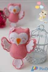 Artes da Taty - Corujuinha / Owl Felt Pattern - Portuguese - Free