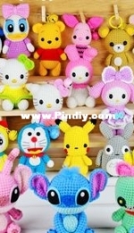 Yui Crochet Doll - Crochet Keychain Pattern - แพทเทิร์นพวงกุญแจ - Thai