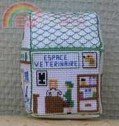 Small Town in 3D Cross Stitch -Pharmacy