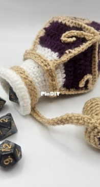 The Woollen Apothecary - Cara Jocelyn - Dice Bag Royal Potion Bottle