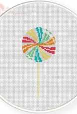 Daily Cross Stitch  - Swirl Lollipop