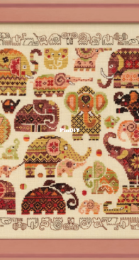 Owl Forest Embroidery - 0558-ZS-E - Funny Elephants by Elena Bukhtiarova