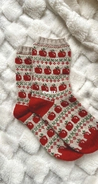Apple Picnic Socks by Ariel Chang - Free