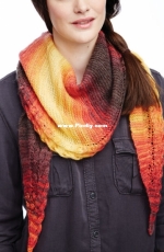 Edge of the Wedge Shawl by Patons - Free