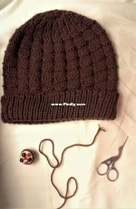 Chocolate Beanie by Anaracne Designs-Spanish