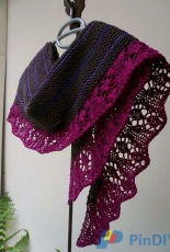 Orient Express Crescent Shawl by Susan Ashcroft/  Stitchnerd Designs