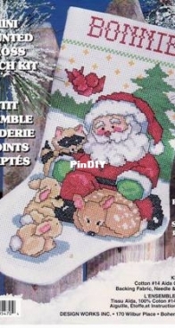 Design Works 5470 Santa And Friends Stocking by Joan Elliott XSD