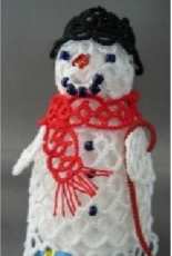 Tatting - 3D Snowman by Jennifer Williams - 2009 - Free