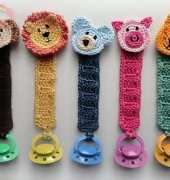 Crochet Spot - Rachel Choi - Pacifier Holder with Animals