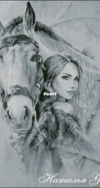 Girl with Horse by Natalia Guba