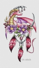 Dreamcather with a Pink Dragon by Alexandra Zamorina