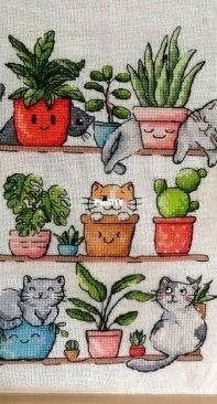 Cats and Flowers by Evgenia Smolyaninova