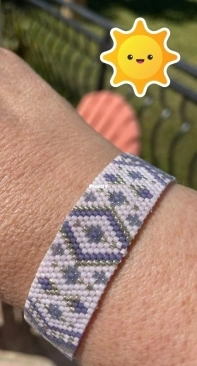 Bracelet peyote  "lila" to Perles and co