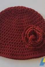 My Creative Endeavours- Red Cloche Hat with Flower-Free