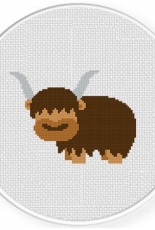 Daily Cross Stitch - Cute Yak