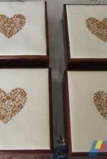 Renato Parolin: Cuori in fiore (Tea wooden boxes)