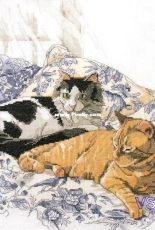Bucilla 43197 - Cats on Toile PCS