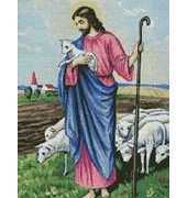 Christian Cross Stitch - Jesus with Lamb - Free