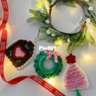 Gek op Haken - Crochetlife - Martine de Regt - Christmas pendant Trio - Kersthanger Trio - Dutch