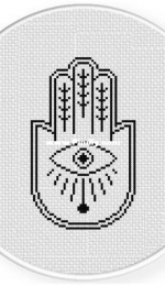 Daily Cross Stitch - Hamsa Eye