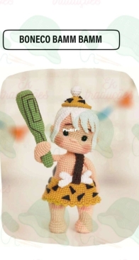 Dunyanin Amigurumisi - Bilgenur Çamtosun - Bamm-Bamm Rubble - Boneco Bamm Bamm - Portuguese - Translated
