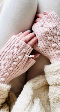 Crochet together - Svetlana Kochkina - Светлана Кочкина - Mitts Winter Berry - Митенки Winter Berry - Russian