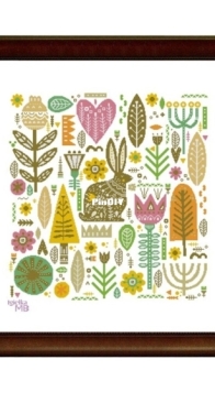 Little Polish Needle - Scandinavian Forest with a Hare - Spring (3031.3)