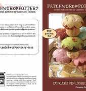 Patchwork Pottery-Cupcakes Pincushion by Laurraine Yuyama