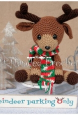 Left Handed Crocheter - Jennifer Adams - Randall the Reindeer - Free