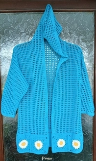 Freehand mesh cardigan
