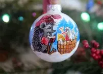 Hand painted Christmas tree balls