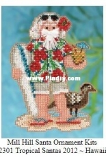 Mill Hil MH202301 Tropical Santas - Hawaii Santa ornament