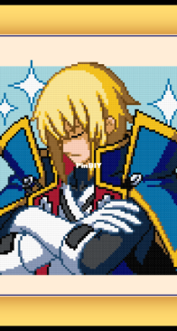 Cross Stitch Quest - Jin Kisaragi - BlazBlue - Free