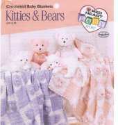 Coats and Clark Red Heart LW1339 - Michele Thompson - Kitties and Bears Baby Blankets - Free