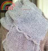 Bedford Springs Shawl with scallop edge - Kathy Zimmerman [free]