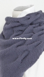 Cable-Knit Triangular Scarf No.110 by Heidi and Lisa Schramm