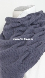 Cable-Knit Triangular Scarf No.110 by Heidi and Lisa Schramm