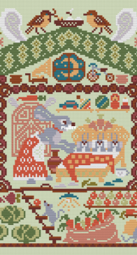 OwlForest Embroidery 0266 - Forest Houses. The Hare Family SAGA