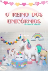 Qué Fofura Artes - Elaine Oliveira - The Kingdom of the Unicorns - felt - Portuguese