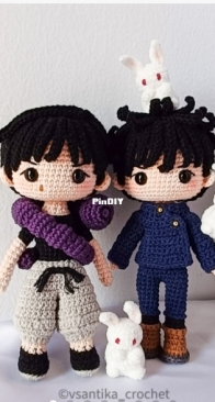 Vsantika crochet  - Toji Fushiguro and Megumi Fushiguro - English